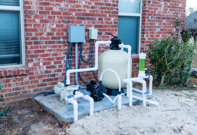New saltwater pool pump system and filter equipment installed in Virginia & Maryland
