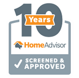 10 Years Home Advisor Screened & Approved Logo