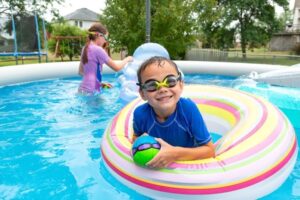 Kids Playing the Marco Polo Game in Maryland