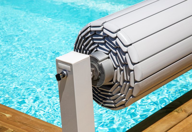 Automatic Pool Cover Installed as an Energy-Efficient Upgrade for a Pool in Virginia & Maryland