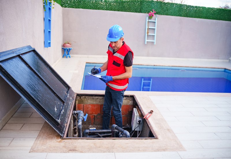 Millennium Pools & Spas Expert Diagnosing a Leaking Pool Pipe in Virginia & Maryland