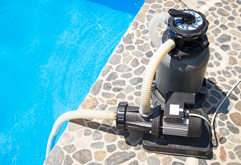 Pool Sand Filter Is Working to Filter the Swimming Pool Water in Virginia & Maryland