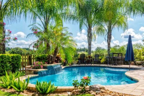Landscapes Added Around the Pool to Hide the Pool Equipment in Virginia & Maryland